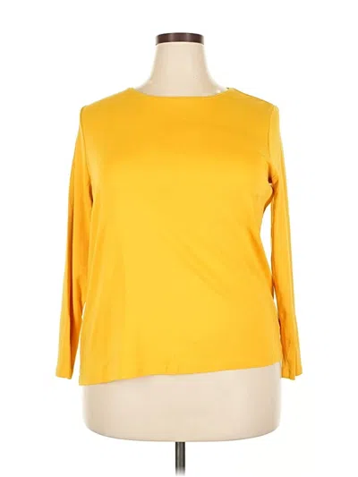 Pre-owned Talbots 3/4 Sleeve T-shirt In Yellow