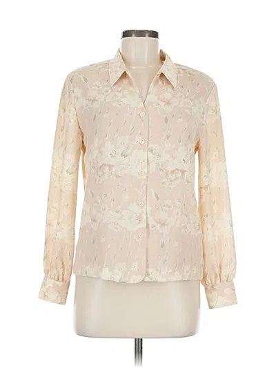 Pre-owned Liz Claiborne Collection Long Sleeve Blouse In White