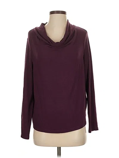 Pre-owned Michael Stars Long Sleeve Turtleneck In Burgundy