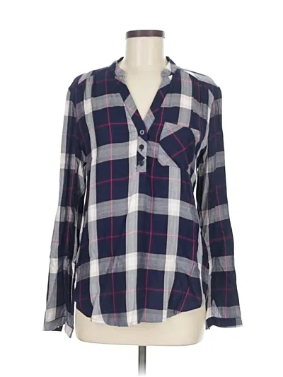 Pre-owned Nsr Long Sleeve Henley Shirt In Blue