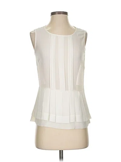Pre-owned Gianni Bini Sleeveless Blouse In White