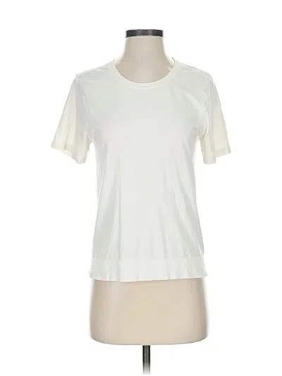 Pre-owned Athleta Short Sleeve T-shirt In White