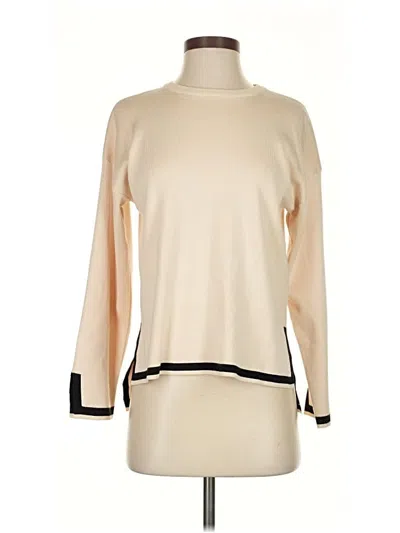 Pre-owned Fashion Long Sleeve Top Ivory Turtleneck Tops In White