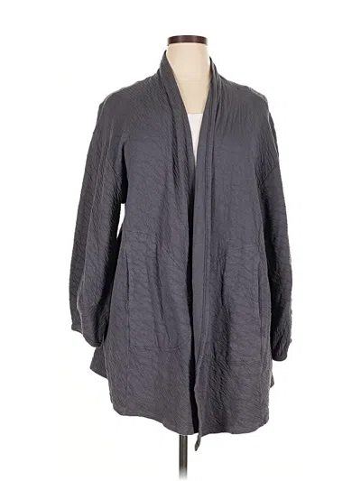 Pre-owned T.la Cardigan Sweater In Gray