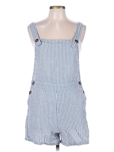 Pre-owned Cali 1850 Overall Shorts In Blue