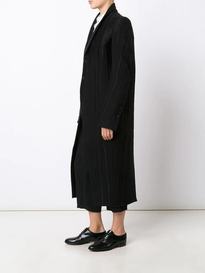 Shop Rick Owens Tusk Embroidered Coat In Black