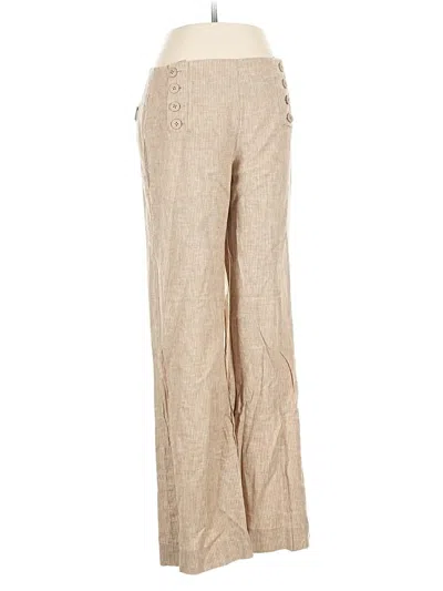 Pre-owned Larry Levine Linen Pants In Brown