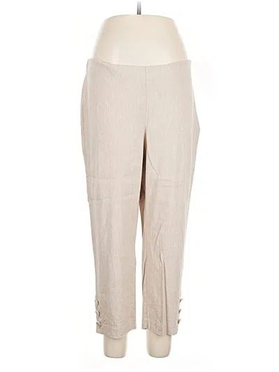 Pre-owned Jjill Linen Pants In Brown