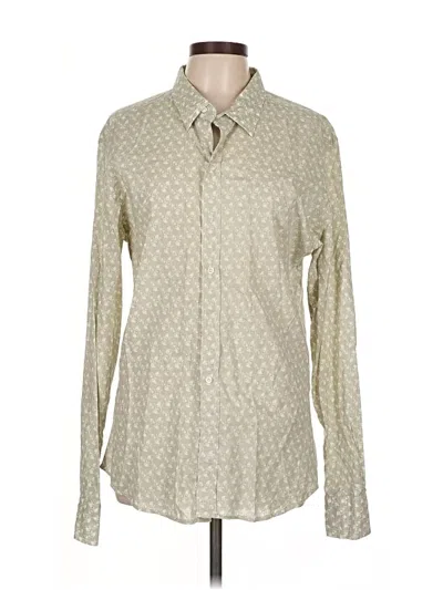 Pre-owned Osklen Long Sleeve Button Down Shirt In White