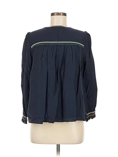 Pre-owned Current Air Long Sleeve Blouse In Blue