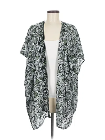Pre-owned Ann Taylor Loft Kimono In Green