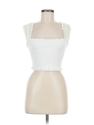 Pre-owned Urban Outfitters Tank Top White Strapless Neckline Tops