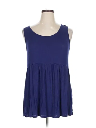 Pre-owned Chic Soul (chicsoul.com) Sleeveless Top Blue Scoop Neck Tops