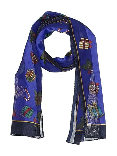Pre-owned Liz Claiborne Scarf In Blue