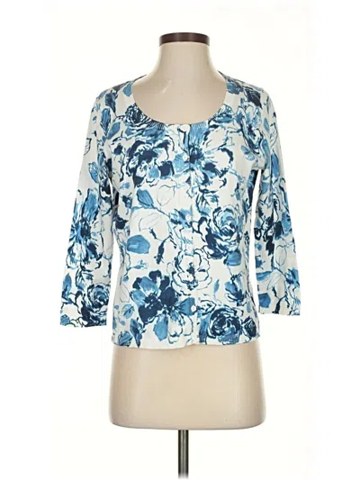 Pre-owned Talbots Cardigan Sweater In Blue