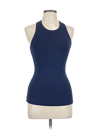Pre-owned Lorna Jane Active Tank Top Blue Halter Neckline Tops