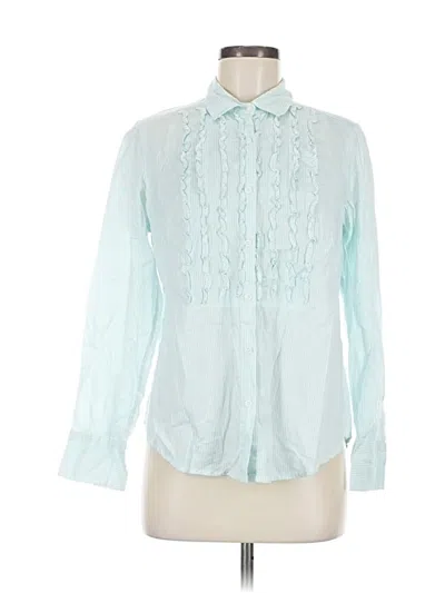 Pre-owned Talbots Long Sleeve Blouse In Blue