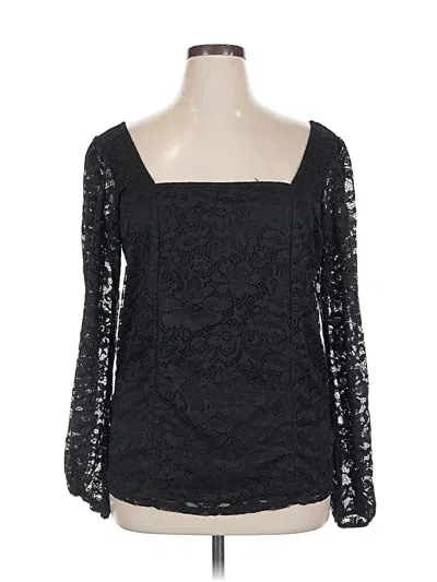Pre-owned Torrid Long Sleeve Blouse In Black