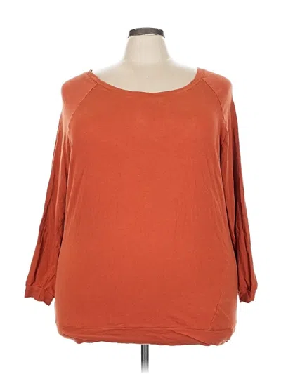 Pre-owned Chic Soul (chicsoul.com) 3/4 Sleeve T-shirt In Orange