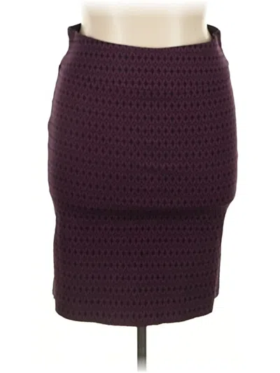 Pre-owned Margaret M Formal Skirt In Burgundy
