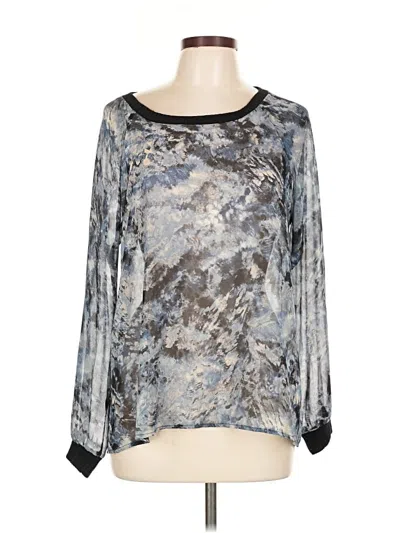 Pre-owned Pleione Long Sleeve Blouse In Silver