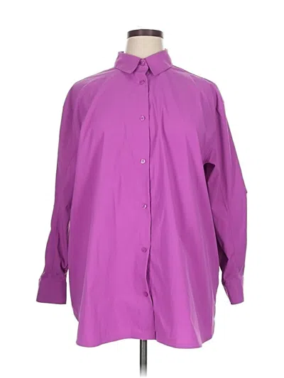 Pre-owned Athleta 3/4 Sleeve Blouse In Purple