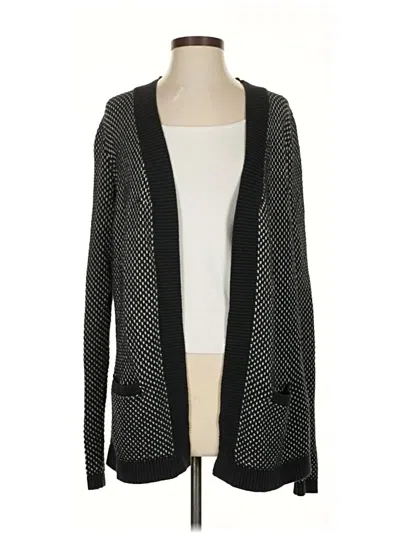 Pre-owned Lands' End Cardigan Sweater In Black