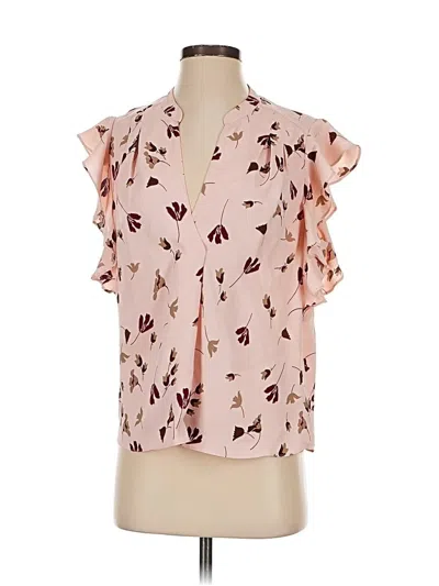 Pre-owned Joie Short Sleeve Blouse In Pink