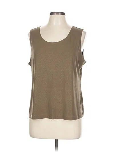 Pre-owned Easywear By Chico's Sleeveless T-shirt In Brown