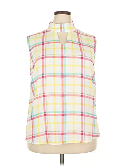 Pre-owned New York And Company Sleeveless Blouse In Yellow