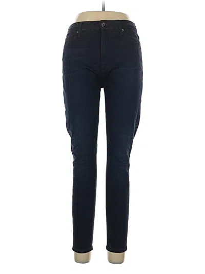 Pre-owned 7 For All Mankind Jeggings In Blue