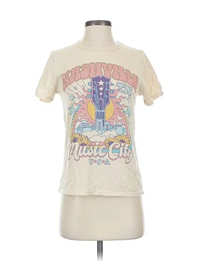 Pre-owned Zoe+liv Short Sleeve T-shirt In White