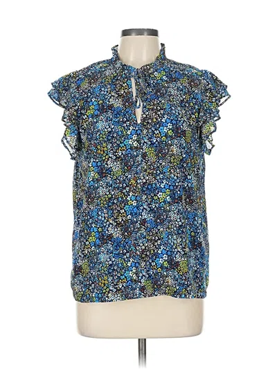 Pre-owned Lands' End Sleeveless Blouse In Blue