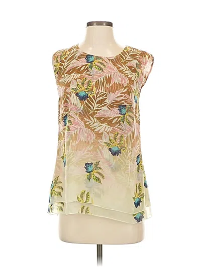 Pre-owned Cabi Sleeveless Blouse In White