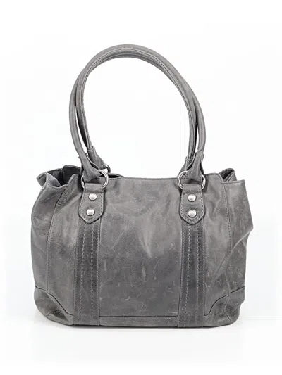 Pre-owned Frye Leather Shoulder Bag In Gray