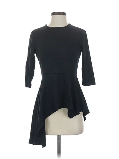 Pre-owned Elizabeth & Clarke 3/4 Sleeve Top Black Mock Neckline Tops
