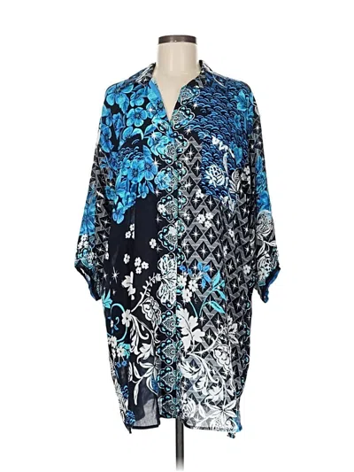 Pre-owned Johnny Was Casual Dress In Blue