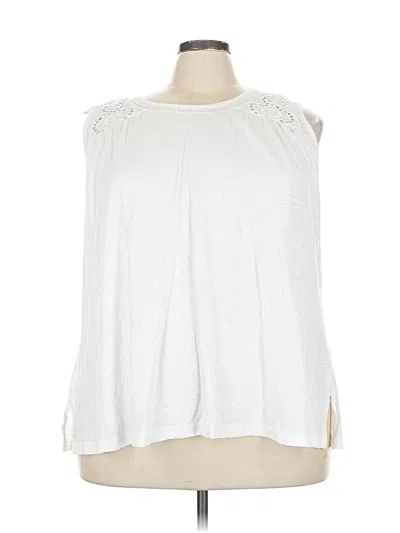 Pre-owned Caslon Sleeveless T-shirt In White