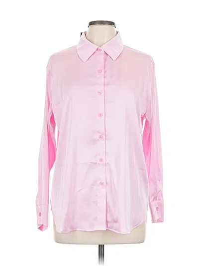 Pre-owned Zenana Long Sleeve Blouse In Pink