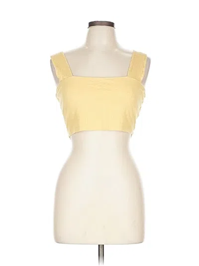 Pre-owned O'neill Tank Top Yellow Square Neckline Tops