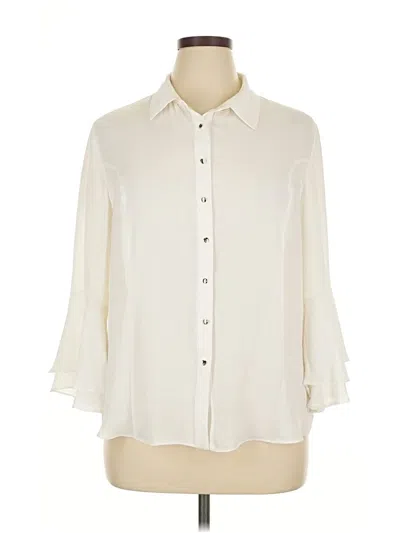 Pre-owned Sami & Jo 3/4 Sleeve Blouse In White