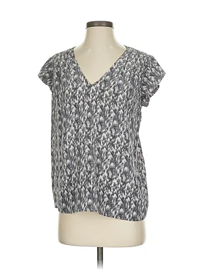 Pre-owned Joie Short Sleeve Blouse In Gray