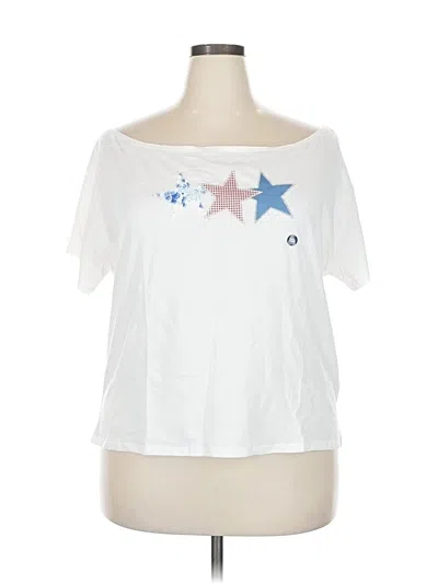 Pre-owned Hollister Short Sleeve T-shirt In White