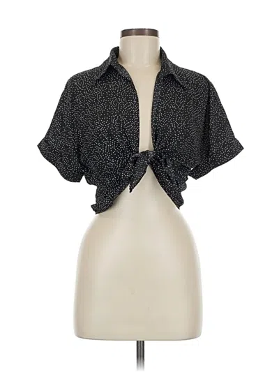 Pre-owned Urban Outfitters Short Sleeve Blouse In Black