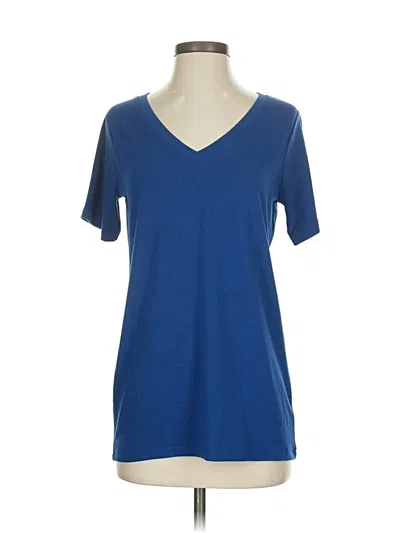 Pre-owned Zenana Short Sleeve T-shirt In Blue