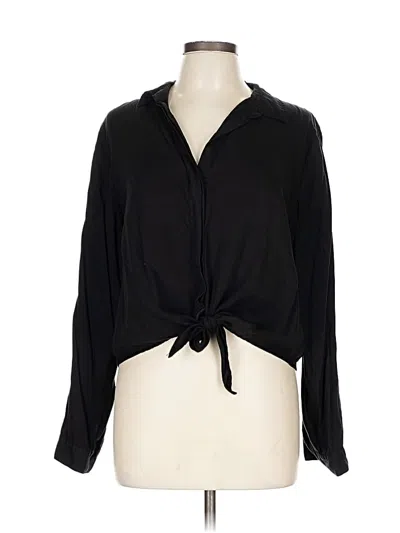 Pre-owned Velvet Heart Long Sleeve Blouse In Black