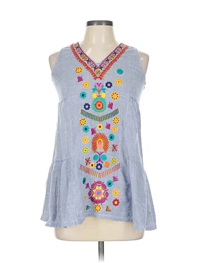 Pre-owned See And Be Seen Sleeveless Blouse In Blue