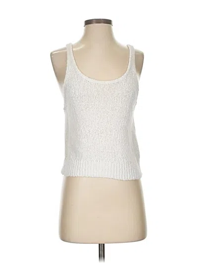 Pre-owned Splendid Sleeveless Top White Scoop Neck Tops
