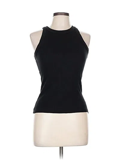 Pre-owned Easy Standard Tank Top Black Halter Neckline Tops