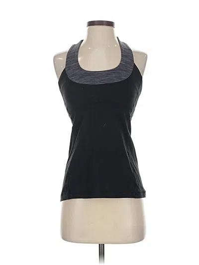 Pre-owned Lululemon Athletica Tank Top Black Halter Neckline Tops